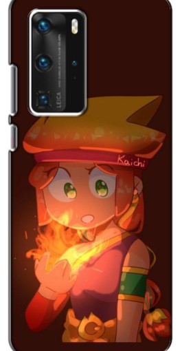 Силиконовый чехол с изображением "Amber с огнем" для Huawei P40 Pro