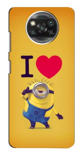 Силиконовый чехол с изображением «I Love Minion» для Xiaomi Poco X3