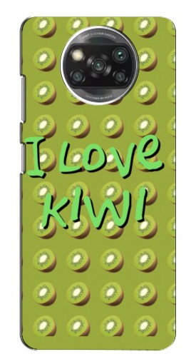 Силиконовый чехол с изображением «Love Kiwi» для Xiaomi Poco X3