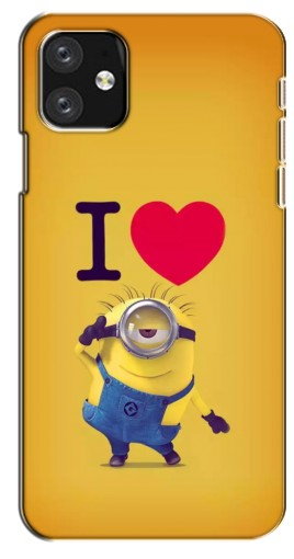 Силиконовый чехол с изображением «I Love Minion» для iPhone 12 mini