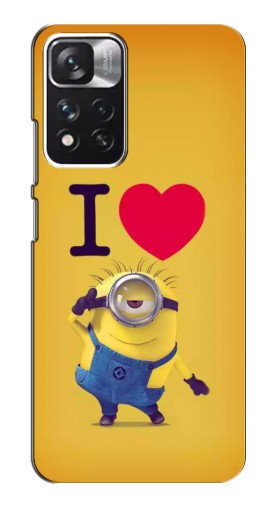 Силиконовый чехол с изображением «I Love Minion» для Xiaomi Redmi Note 11 Pro