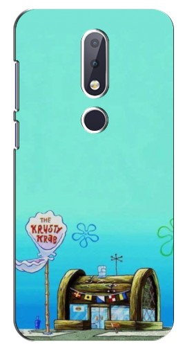 Чехол с печатью «Krusty Krab»  для Nokia 6.1 Plus