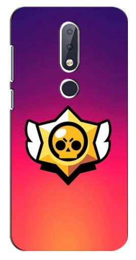 Чехол с картинкой «Логотип Brawl Stars» для Nokia 6.1 Plus