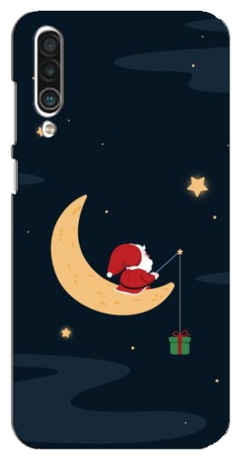 Чехол с принтом "Санта на луне" для Meizu 16xs