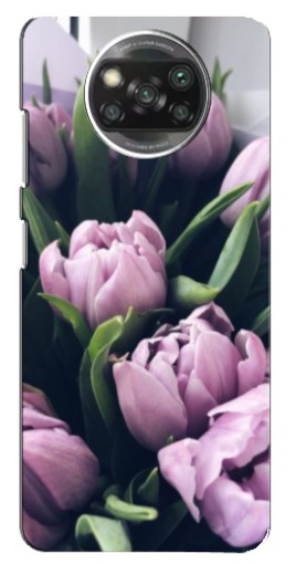 Силиконовый чехол с изображением "Сиреневые тюльпаны" для Oppo Reno 4