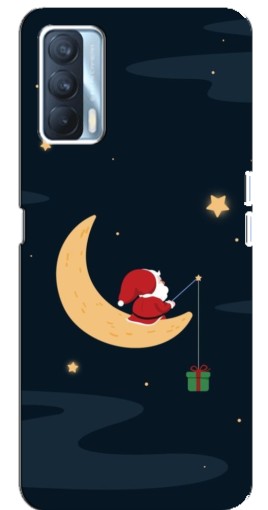 Чехол с печатью "Санта на луне" для Oppo A92s