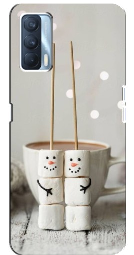 Чехол с принтом "Снеговики из зефира" для Oppo A92s