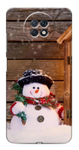 Чехол с картинкой "Рождественский снеговик" для Xiaomi Redmi Note 9T