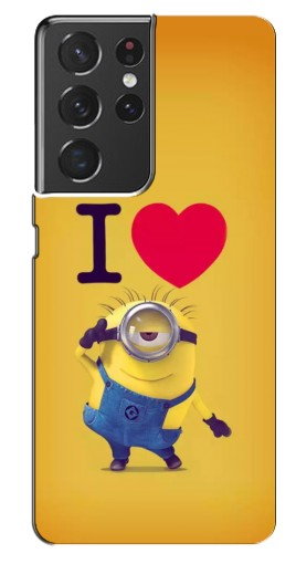 Чехол с печатью «I Love Minion»  для Samsung Galaxy S21 Ultra