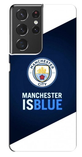 Чехол с принтом «Manchester is Blue» для Samsung Galaxy S21 Ultra