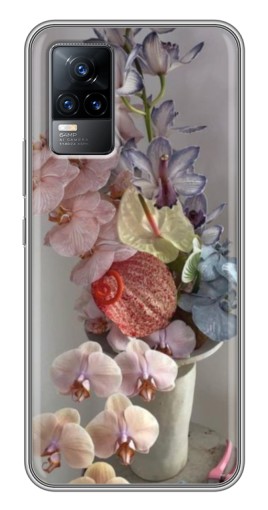 Чехол с картинкой "Разноцветные орхидеи" для Vivo S9