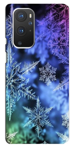 Чехол с картинкой "Разноцветные снежинки" для OnePlus 9 Pro