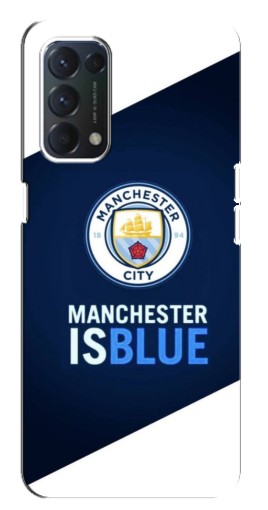 Силиконовый чехол с изображением "Manchester is Blue" для Oppo Find X3 Lite