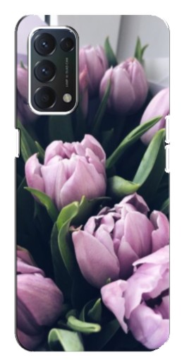 Чехол с печатью "Сиреневые тюльпаны" для Oppo Find X3 Lite