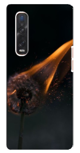 Чехол с картинкой "Горящий одуванчик" для Oppo Find X3 Pro