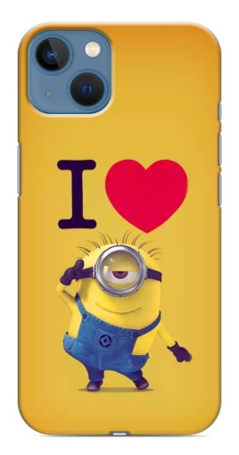 Силиконовый чехол с изображением "I Love Minion" для iPhone 13