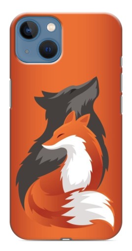 Чехол с картинкой "Лиса ART" для iPhone 13