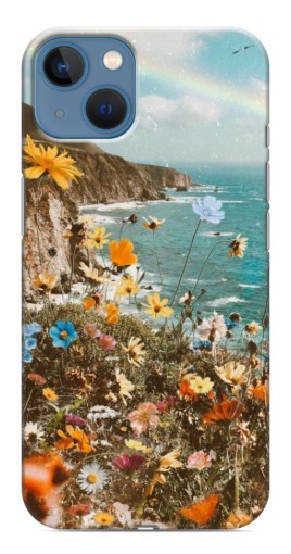 Чехол с картинкой "Яркие полевые цветы" для iPhone 13