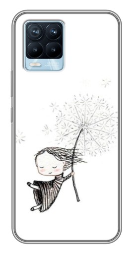 Силиконовый чехол с изображением «Девочка с одуванчиком» для Realme 8