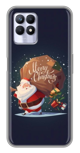 Силиконовый чехол с изображением «Санта с подарками» для Realme 8i
