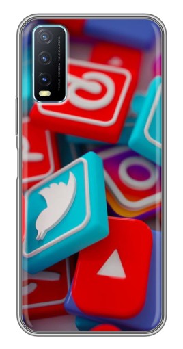 Чехол с принтом "3Д эффект" для ViVO Y20