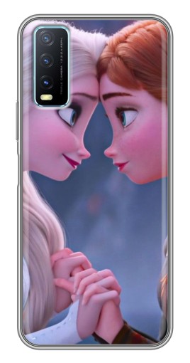 Силиконовый чехол с изображением "Анна и Ельза" для ViVO Y20