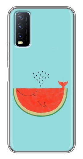 Силиконовый чехол с изображением "Арбуз кит" для ViVO Y20