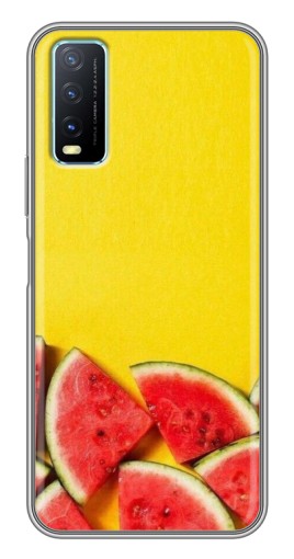 Чехол с картинкой "Арбузики на желтом" для ViVO Y20