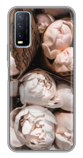 Чехол с принтом "Букет пионов" для ViVO Y20