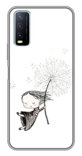 Силиконовый чехол с изображением "Девочка с одуванчиком" для ViVO Y20