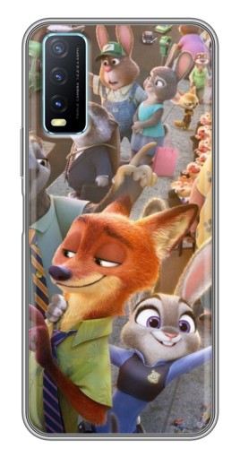 Чехол с печатью "Герои Зверополис" для ViVO Y20