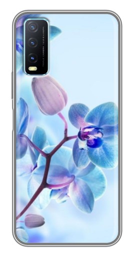 Чехол с печатью "Голубые орхидеи" для ViVO Y20