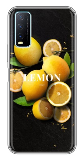Чехол с картинкой "Лимон на черном" для ViVO Y20