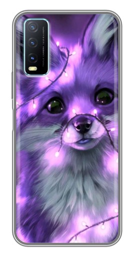 Чехол с принтом "Лисенок фиолетовый" для ViVO Y20