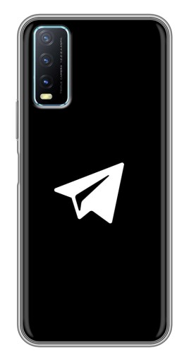 Чехол с картинкой "Лого Телеграм" для ViVO Y20