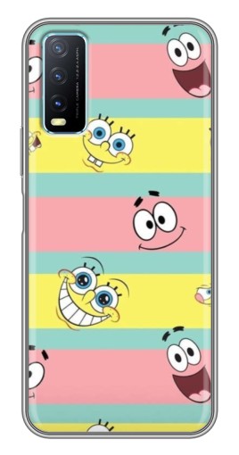 Чехол с печатью "Мордашки" для ViVO Y20