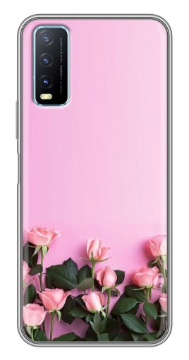 Силиконовый чехол с изображением "Нежные розы" для ViVO Y20