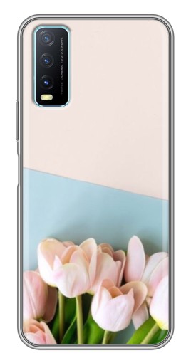 Силиконовый чехол с изображением "Нежные тюльпаны" для ViVO Y20