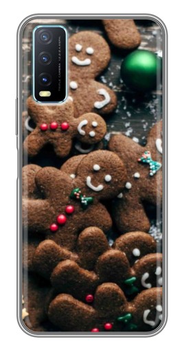 Чехол с печатью "Новогодние человечки" для ViVO Y20