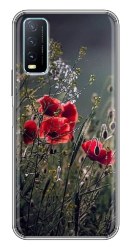 Чехол с картинкой "Поле цветов" для ViVO Y20