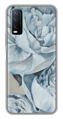 Чехол с печатью "Рисунок пионы" для ViVO Y20