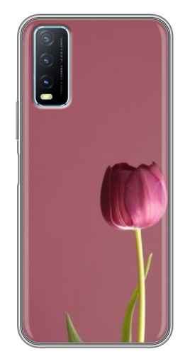 Чехол с принтом "Розовый тюльпан" для ViVO Y20