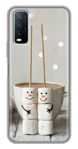 Чехол с принтом "Снеговики из зефира" для ViVO Y20
