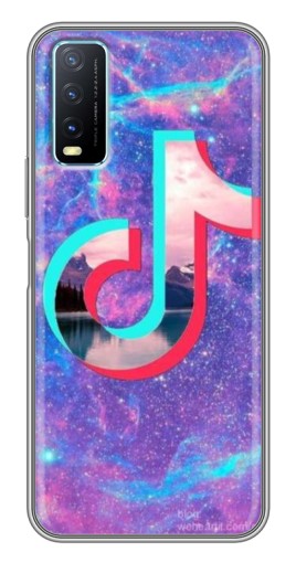 Силиконовый чехол с изображением "ТикТок мраморный" для ViVO Y20