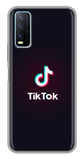 Силиконовый чехол с изображением "TikTok темный" для ViVO Y20