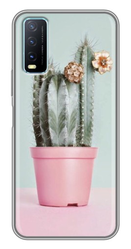 Чехол с печатью "Цветущий кактус" для ViVO Y20