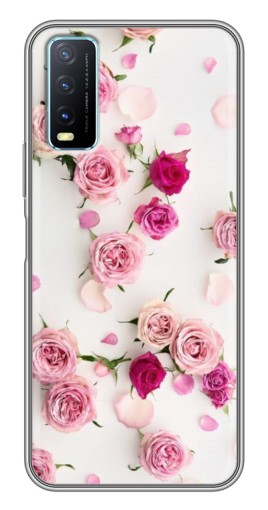 Чехол с картинкой "Яркие розы" для ViVO Y20