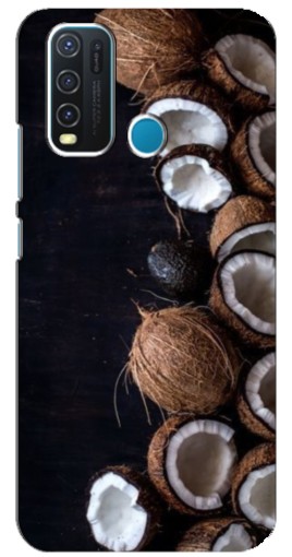 Чехол с печатью "Кокосы на черном" для ViVO Y30