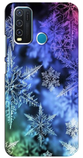 Чехол с печатью "Разноцветные снежинки" для ViVO Y30