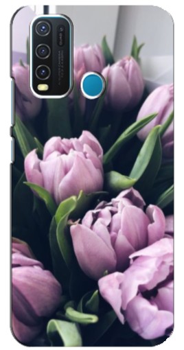 Чехол с картинкой "Сиреневые тюльпаны" для ViVO Y30